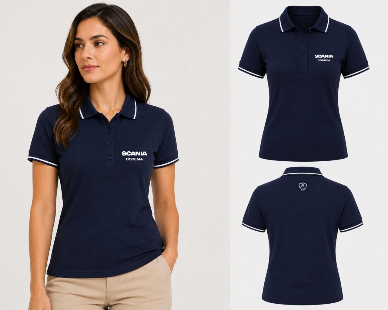 Polo personalizada Scania feminina