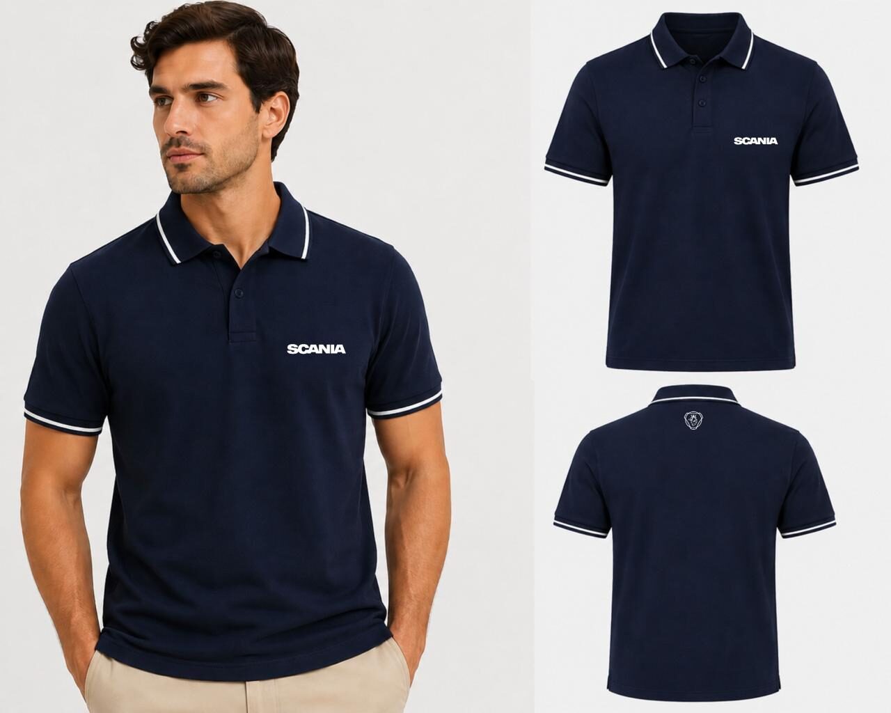 Polo personalizada Scania masculina